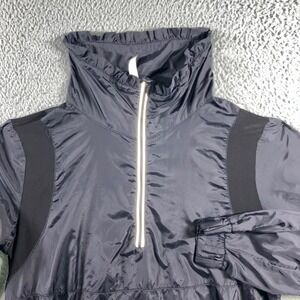 Fabletics Windbreaker Jacket Women Large 1/4 Zip Nylon Reflective‎ Mock Neck